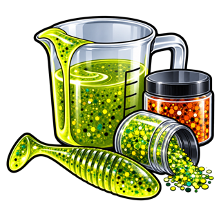 Premium bait ingredients illustration